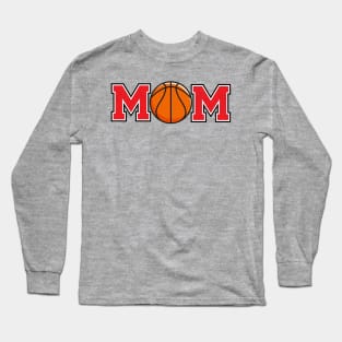 Basketball Mom Red Long Sleeve T-Shirt